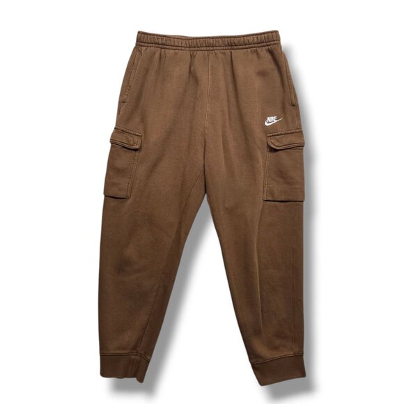 Nike Sportswear Club Fleece Cargo Pant Mens XL Brown STAIN - Picture 1 of 12